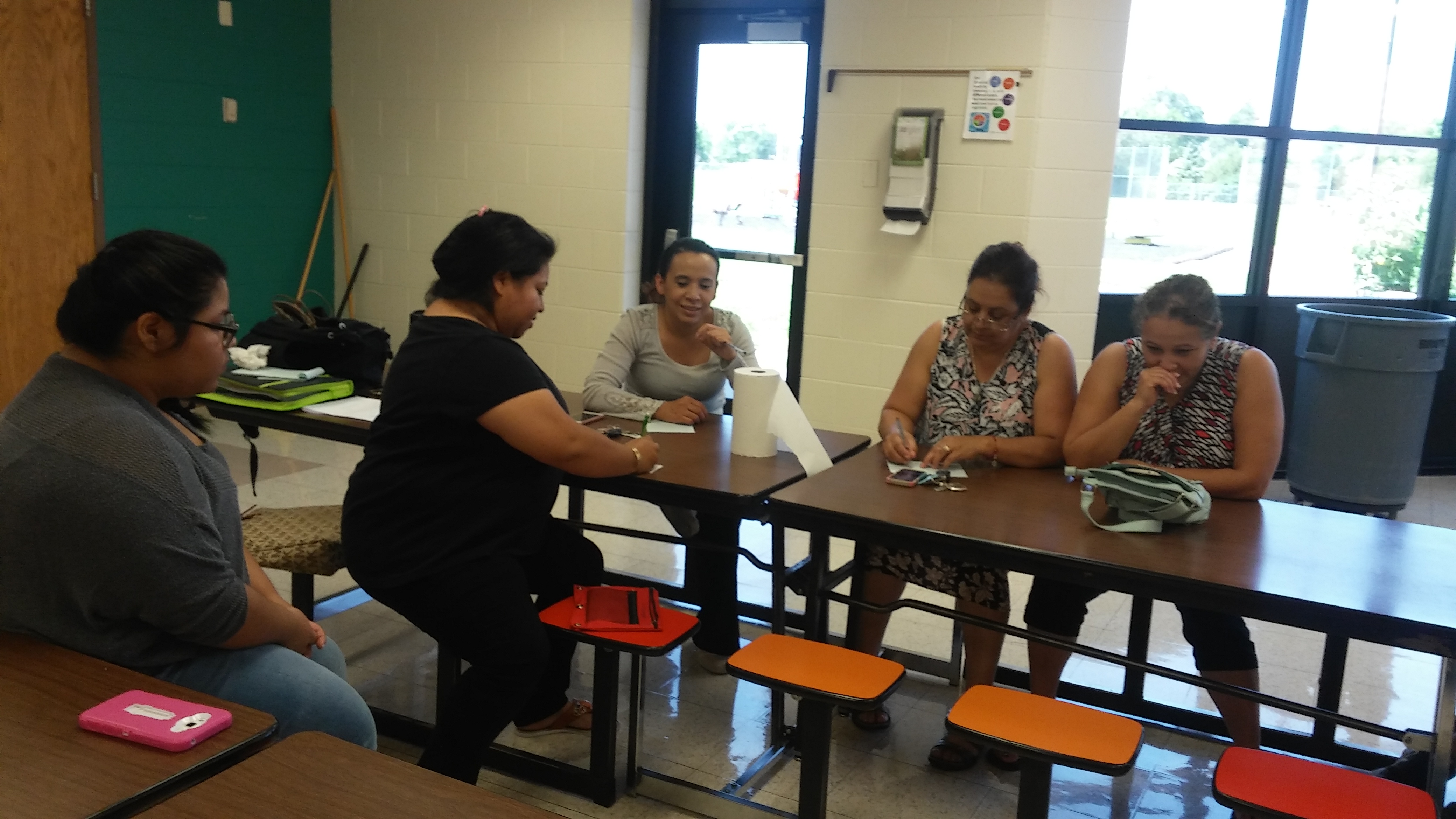 Community members connecting and sharing together